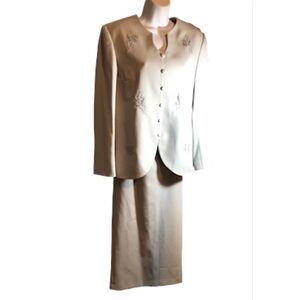 EMILY Women’s Light Dove Gray Formal 2 Piece Mother of Bride Dress Suit Size 10‎